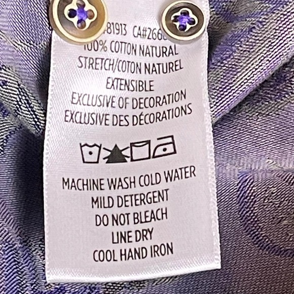 Robert Graham Men's 1XLT Purple Floral Button Down Modern Americana Flip Cudd - Picture 5 of 11